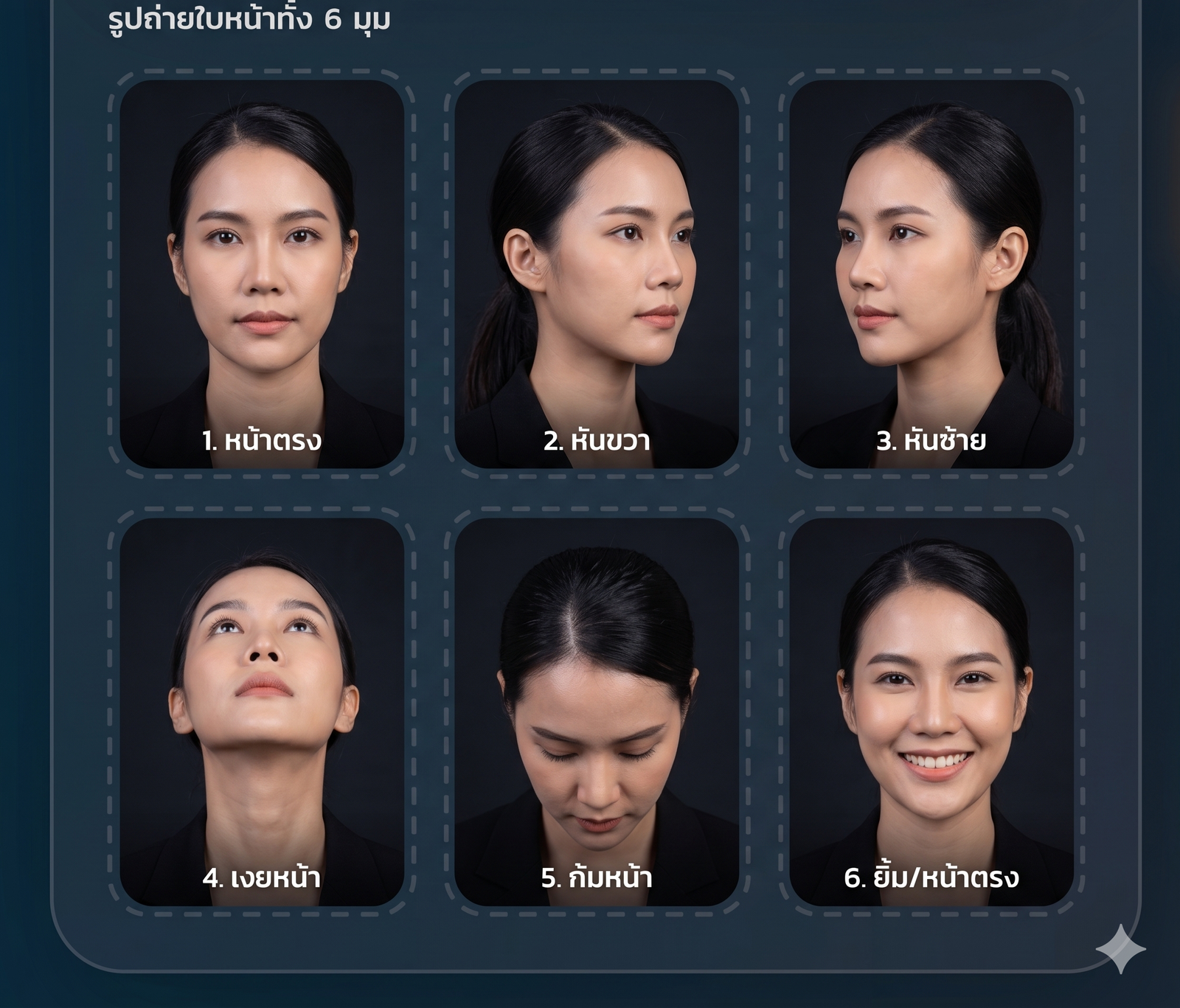 ตัวอย่างการถ่ายภาพ 6 มุม